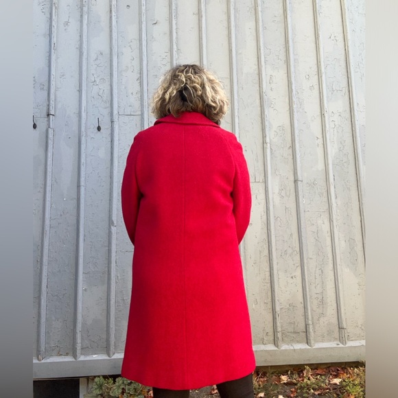 Vintage Red 1960’s Shagmoor Coat, approx size 10 - Picture 7 of 16